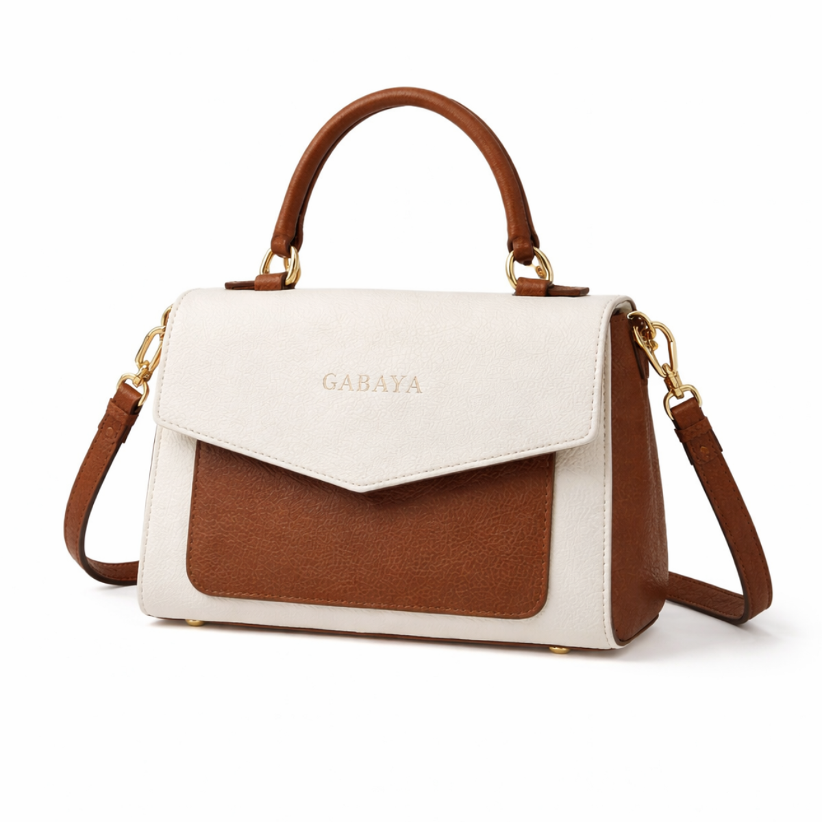 Structured Two-Tone Handbag